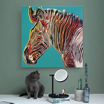 Amazon.co.jp: 画家アンディ・ウォーホル シマウマ動物版画 ポスター Amazon.co.jp: 画家アンディ・ウォーホル シマウマ動物版画 ポスター